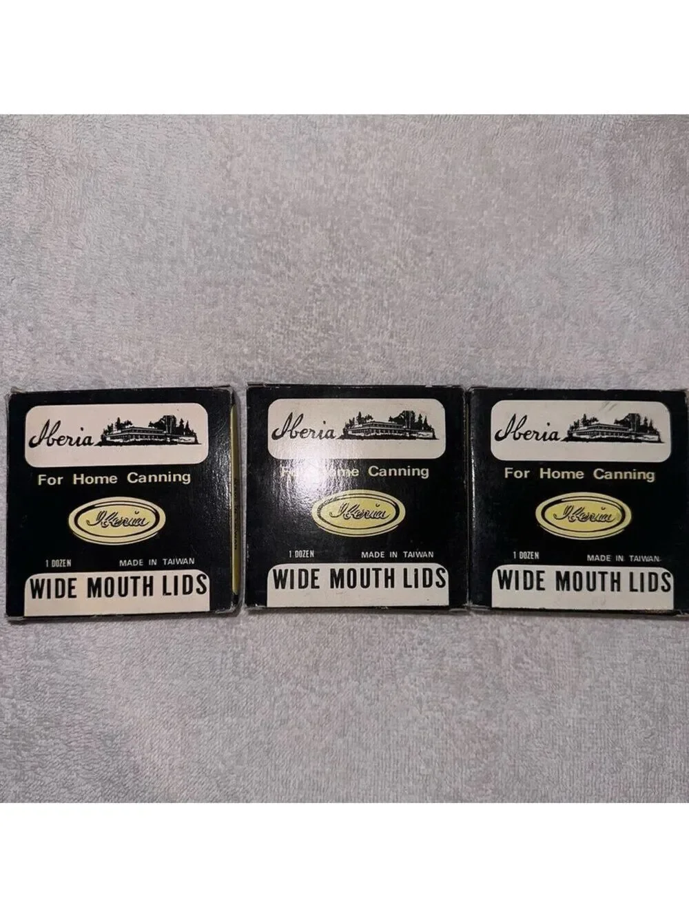 RARE Vintage NIB Iberia Wide Mouth Canning Jar Lids Set Of 3